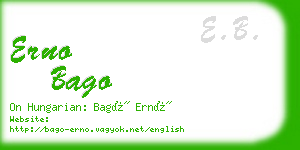 erno bago business card